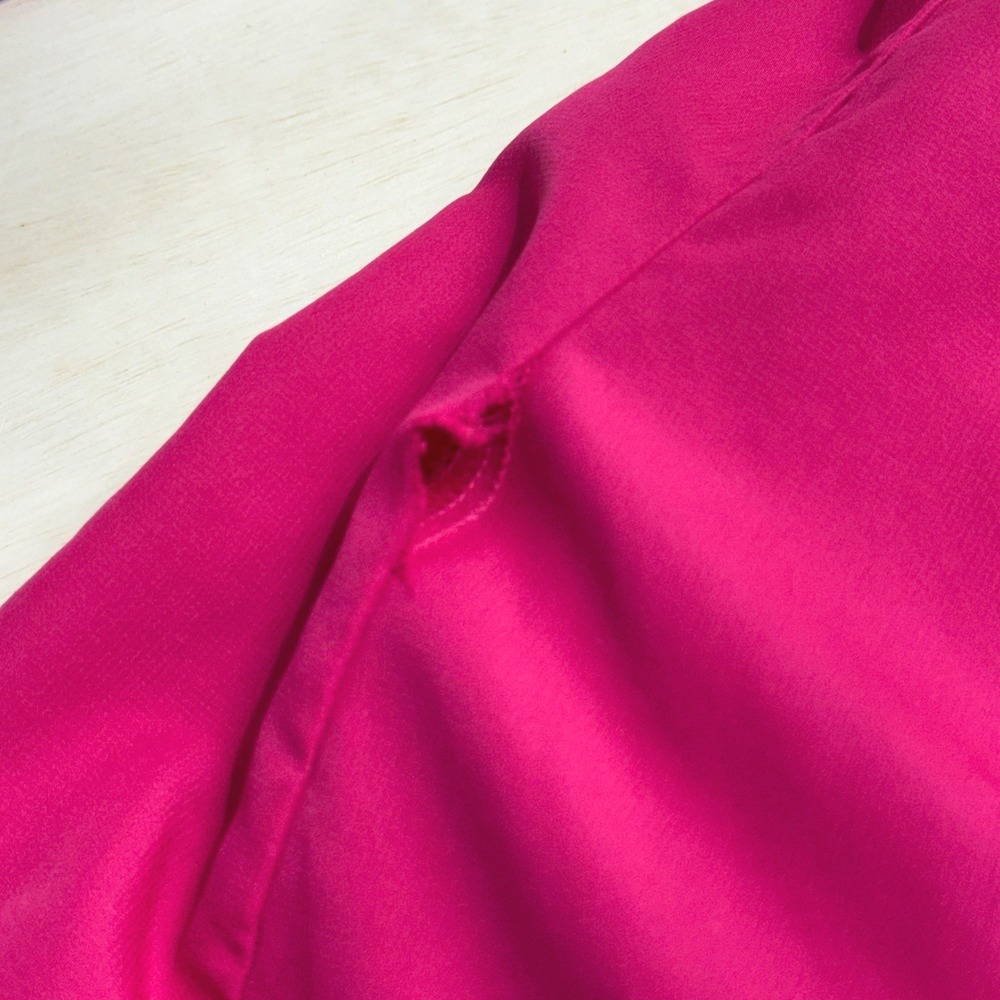 Y2K Adidas Womens Fuchsia Pink Full Zip‎ Windbreaker Track Jacket Size Medium - Picture 9 of 12